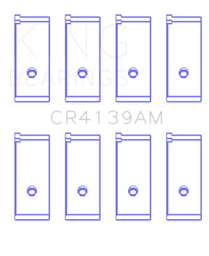 King Honda 91CI/1.5L D15A2/D15A3/D15B1/D15B2/D15B7/D15B8/D15Z1 (Size +0.50) Rod Bearing Set