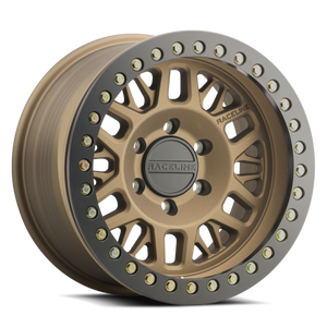 Raceline RT951B Ryno 17x9in/6x139.7 BP/-12mm Offset/106.1mm Bore- Bronze & Black Ring Beadlock Wheel