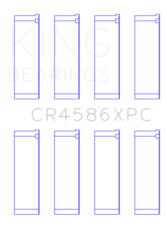 King Engine Bearings Mitsubishi 4B11T Performance Coated Rod Bearing Set - Size STD