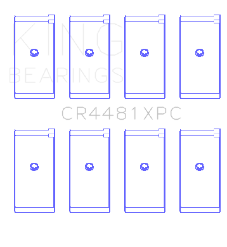 King Mitsubishi 4G63 / 4G64 6 Bolt 1st Gen DSM (Size 0.25) Coated Performance Rod Bearing Set