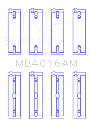 King Engine Bearings Mitsubishi 181CI 3.0L 6G72 V6 Main Bearing Set - Size STD