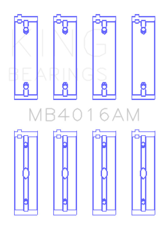 King Engine Bearings Mitsubishi 181CI 3.0L 6G72 V6 Main Bearing Set - Size STD
