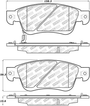 StopTech Street Select 07-08 Infiniti G35/ 08-13 G37/ 14-16 Q60 Front Brake Pads w/ Hardware