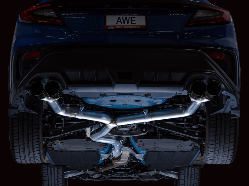 AWE Tuning 2022+ VB Subaru WRX Track Edition Exhaust - Diamond Black Tips
