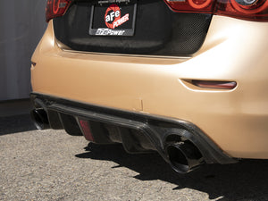 aFe 14-15 Infiniti Q50 V6 3.7L Takeda 2.5in 305 SS Cat Back Exhaust System w/ Black Tips