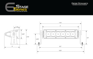 Diode Dynamics WRX 2015 SS6 LED Kit - Amber Driving