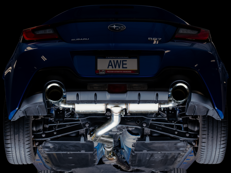 AWE Subaru BRZ/ Toyota GR86/ Toyota 86 Touring Edition Cat-Back Exhaust- Diamond Black Tips