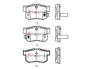 DBA 97-99 Acura CL 4 Cyl Rear SSEV Street Series Brake Pads