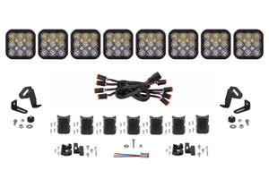 Diode Dynamics SS5 Sport Universal CrossLink 8-Pod Lightbar - White Driving