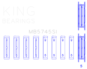 King Engine Bearings Subaru FA/FB (Size 0.25 Oversized) Main Bearing Set