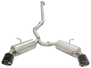 aFe Takeda Exhaust Axle-Back 13-15 Scion FRS / Subaru BRZ 304SS Carbon Fiber Dual Tips Exhaust