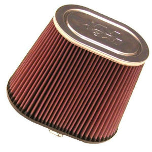 K&N Universal Oval Clamp-On Air Filter 2-3/4in Flange 6-1/4in Length 4in Width 5in Height