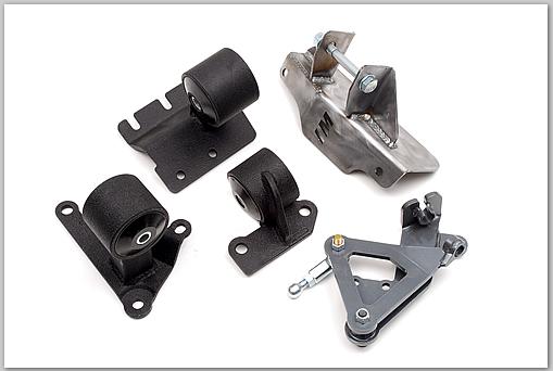 Innovative 88-91 Civic H-Series Black Steel Mounts 75A Bushings (Manual Hydro Actuator)