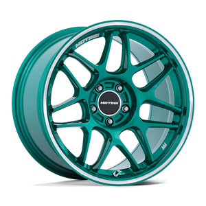 Motegi Racing MR158 Tsubaki — Hokkaido Green W/ Machined Lip — 18X10.5 +35mm — 5X112