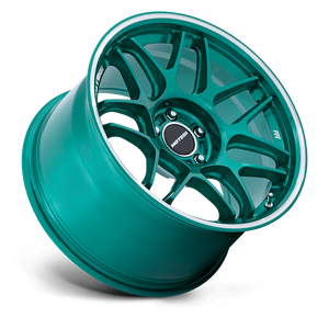 Motegi Racing MR158 Tsubaki — Hokkaido Green W/ Machined Lip — 18X10.5 +35mm — 5X112