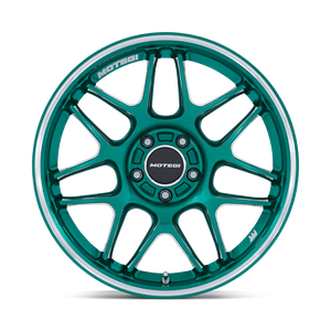 Motegi Racing MR158 Tsubaki — Hokkaido Green W/ Machined Lip — 18X10.5 +35mm — 5X112