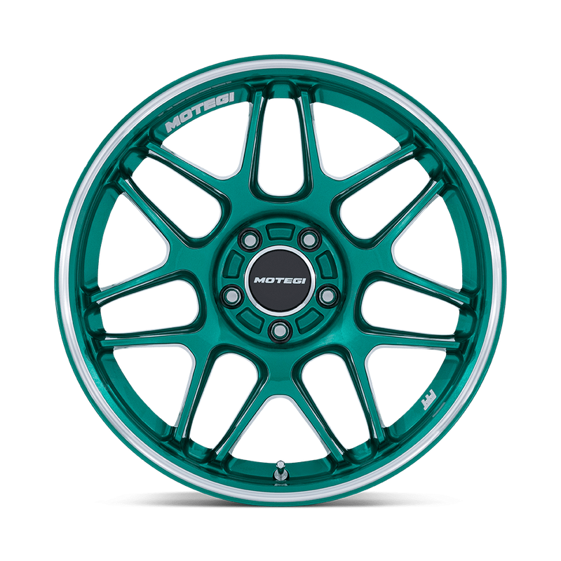 Motegi Racing MR158 Tsubaki — Hokkaido Green W/ Machined Lip — 18X10.5 +35mm — 5X120