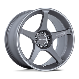 Motegi Racing MR159 Battle V — Gunzilla w/ Machined Lip Stripe — 18X9.5 +0mm — 5X114.3