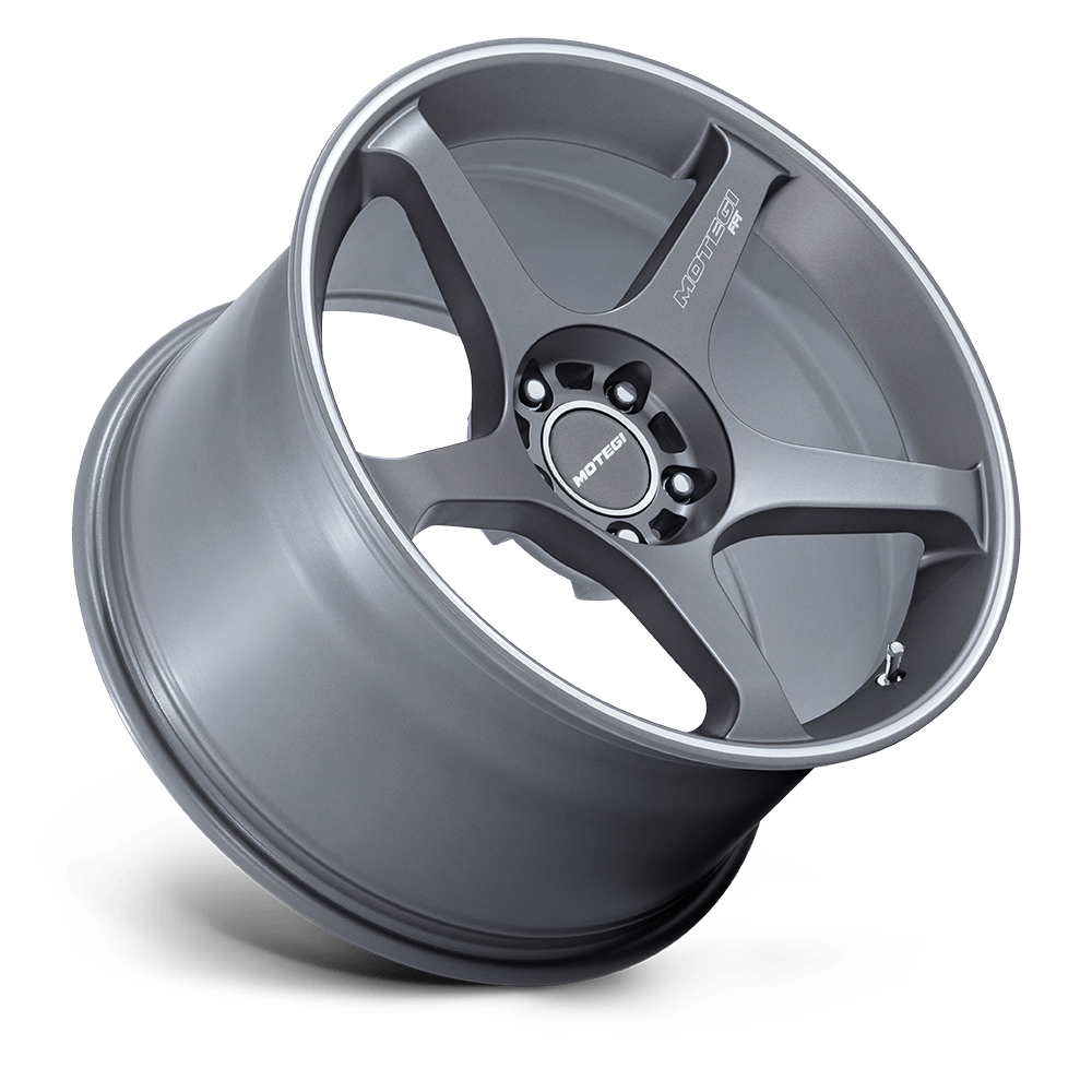 Motegi Racing MR159 Battle V — Gunzilla w/ Machined Lip Stripe — 18X9.5 +0mm — 5X114.3