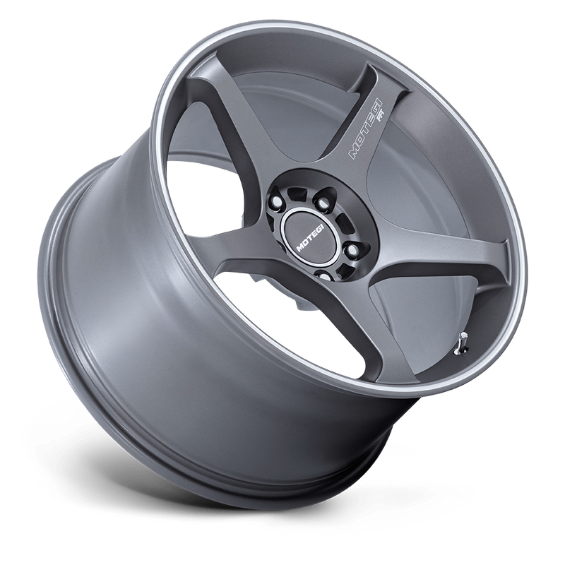 Motegi Racing MR159 Battle V — Gunzilla w/ Machined Lip Stripe — 18X10.5 +35mm — 5X120