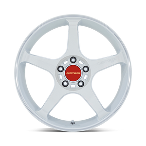 Motegi Racing MR159 Battle V — Matsuri White Pearl w/ Machined Lip Stripe — 18X9.5 +35mm — 5X120