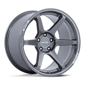 Motegi Racing MR160 Battle VI — Gloss Gunzilla w/ Machined Lip — 18x10.5 +35mm — 5X120