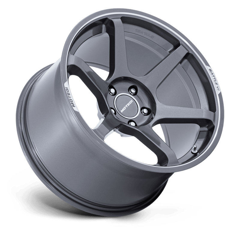 Motegi Racing MR160 Battle VI — Gloss Gunzilla w/ Machined Lip — 19X8.5 +35mm — 5X120