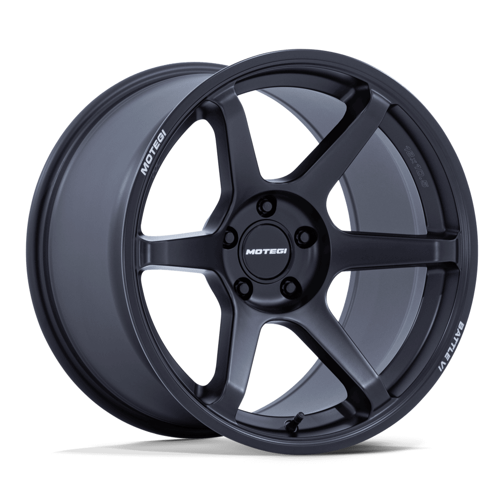Motegi Racing MR160 Battle VI — Matte Blackbird Metallic — 18x8.5 +35mm — 5X120