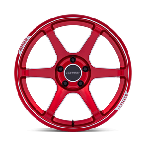 Motegi Racing MR160 Battle VI — Cherry Red Metallic w/ Machined Lip — 19X8.5 +30mm — 5X100