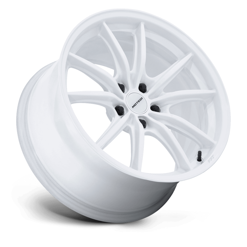 Motegi Racing MR162 Zentoku — Gloss White — 18X8.5 +35mm — 5X100