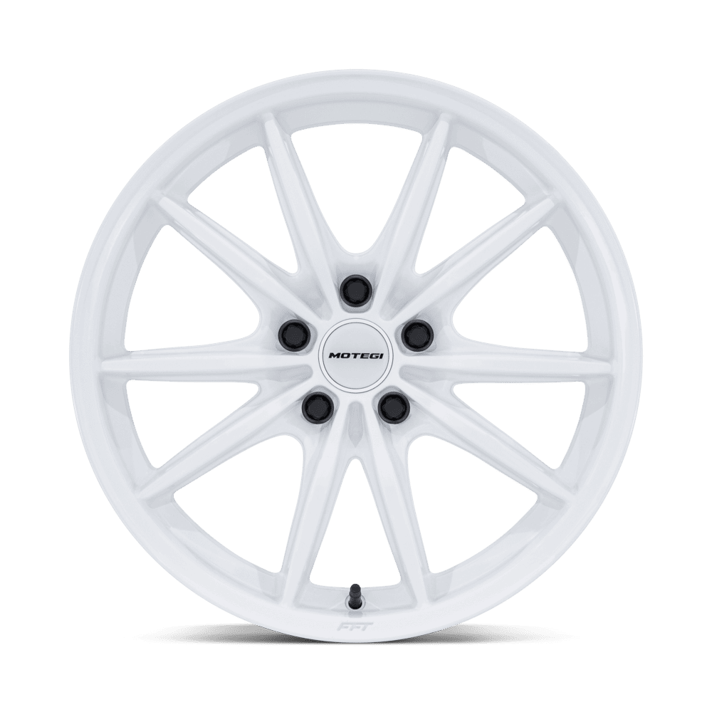 Motegi Racing MR162 Zentoku — Gloss White — 18X8.5 +35mm — 5X100