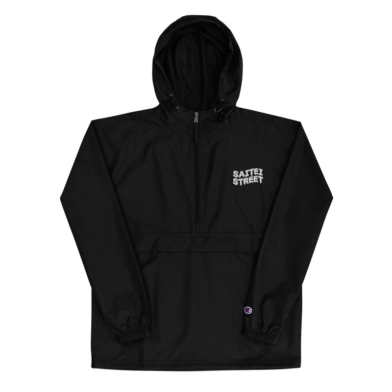 LIQUID ICON EMBROIDERED CHAMPION WINDBREAKER - BLK/WHT