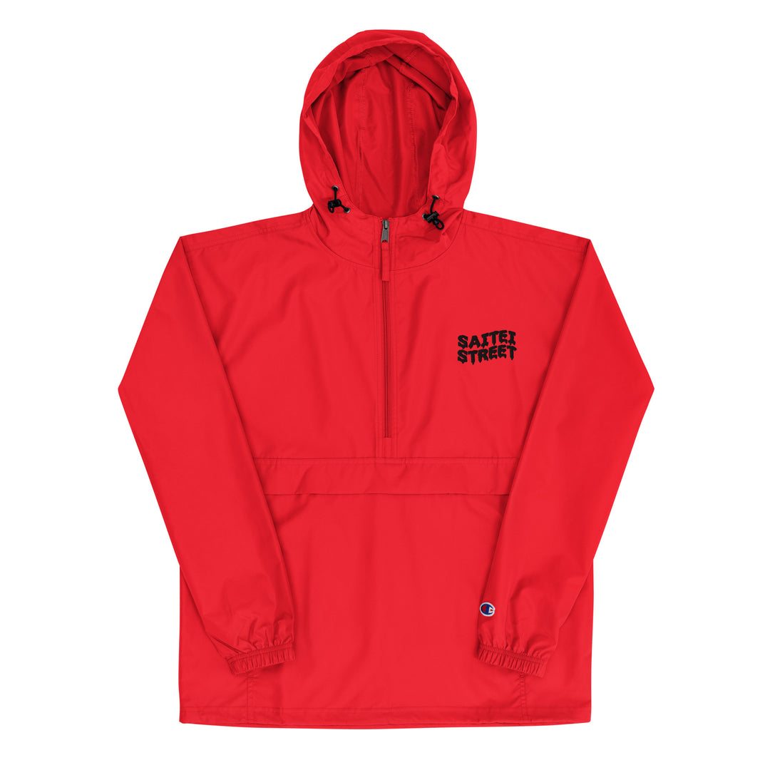 LIQUID ICON EMBROIDERED CHAMPION WINDBREAKER - RED/BLK